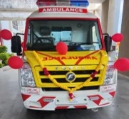 ICU on wheel Ambulance donated to General Hospital Khambhadiya